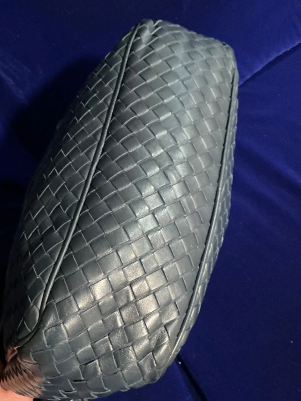 Bottega Veneta Intrecciato Navy blue messenger bag